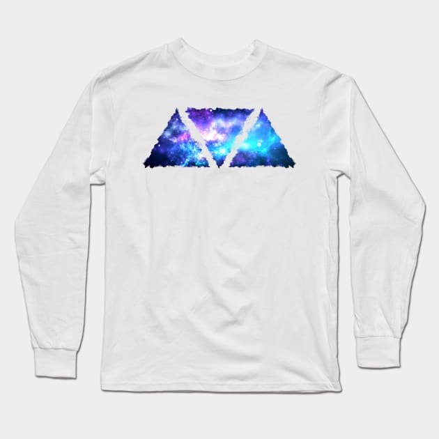 Triangles of galaxy Long Sleeve T-Shirt by Scailaret